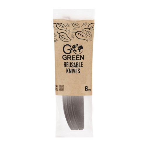 Atkārtoti lietojami naži Go Green 6 gab. melni