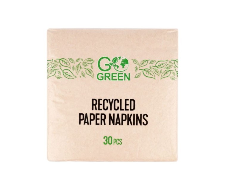 Pārstrādātas papīra salvetes Go Green