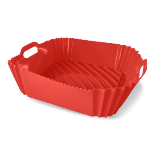 Cepšanas forma kvadrātveida ar rokturiem silikona Air Fryer 22x22x7cm Cepšanas forma kvadrātveida ar rokturiem silikona Air Fryer 22x22x7cm