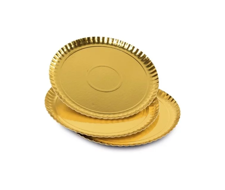 Paper trays gold set of 3 Easy Bake Ø 24 cm Paper trays gold set of 3 Easy Bake Ø 24 cm