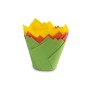 Бумажные формочки для кексов в форме тюльпанов 12 шт. цветные Easy Bake Ø 7,5 x 8 см