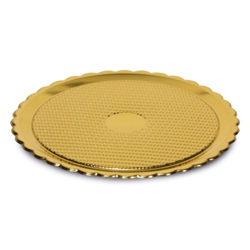 Plastmasas paplātes zelta krāsā komplekts 2 gab. Easy Bake Ø28cm  Plastmasas paplātes zelta krāsā komplekts 2 gab. Easy Bake Ø28cm