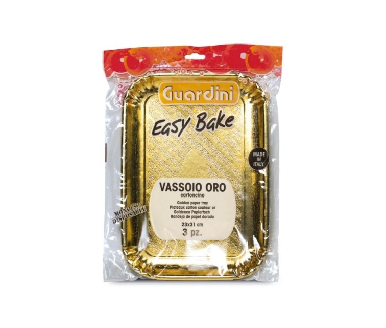 Paper trays gold set of 3 Easy Bake 19 x 28 cm