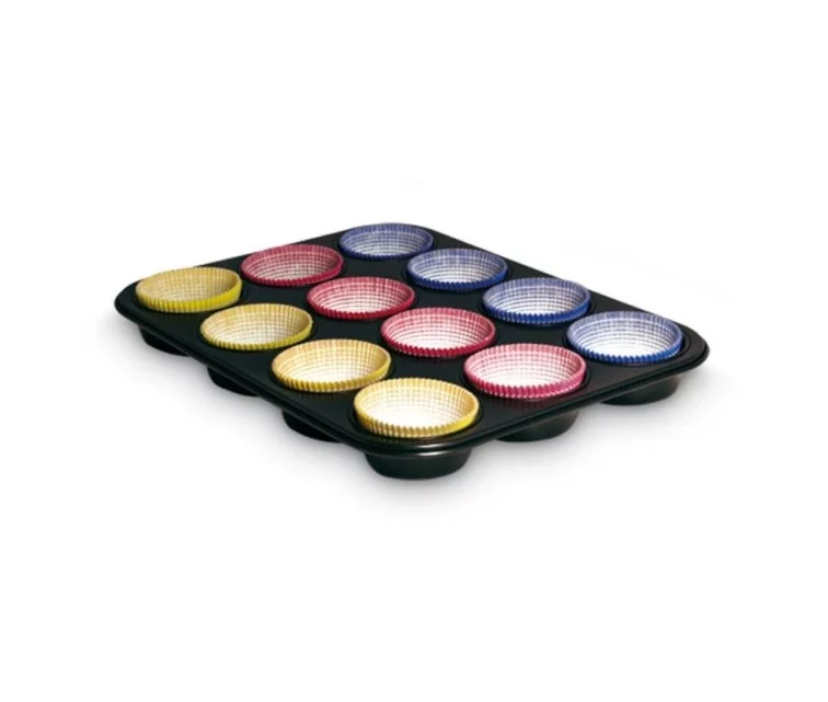 Cupcake tin 12 pcs. Gardenia 27 x 35 x 3 cm + paper cake moulds 60 pcs. Cupcake tin 12 pcs. Gardenia 27 x 35 x 3 cm + paper cake moulds 60 pcs.