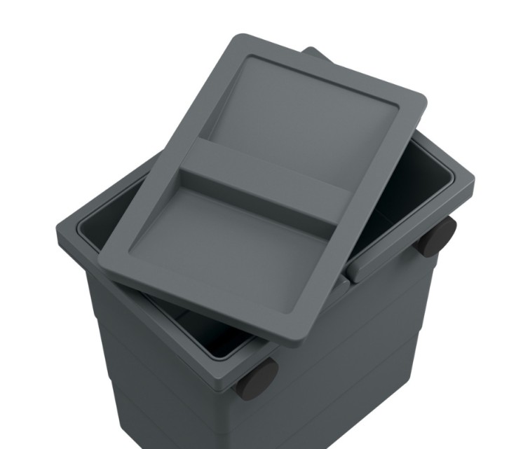 Настенный контейнер для мусора FlexBox S / 7 л / темно-серый