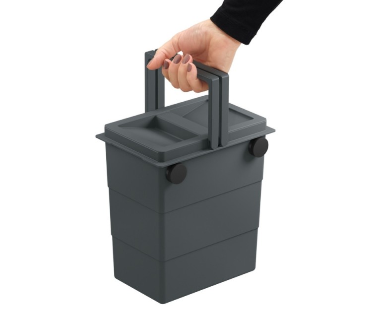 Wall-mounted waste bin FlexBox S / 7L / dark grey