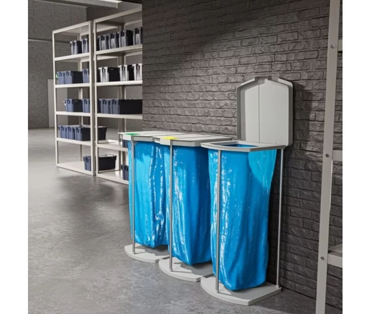 Atkritumu maisu statīvs ProfiLine MSS XXXL / 120L / alumīnijs, pelēka plastmasa Atkritumu maisu statīvs ProfiLine MSS XXXL / 120L / alumīnijs, pelēka plastmasa