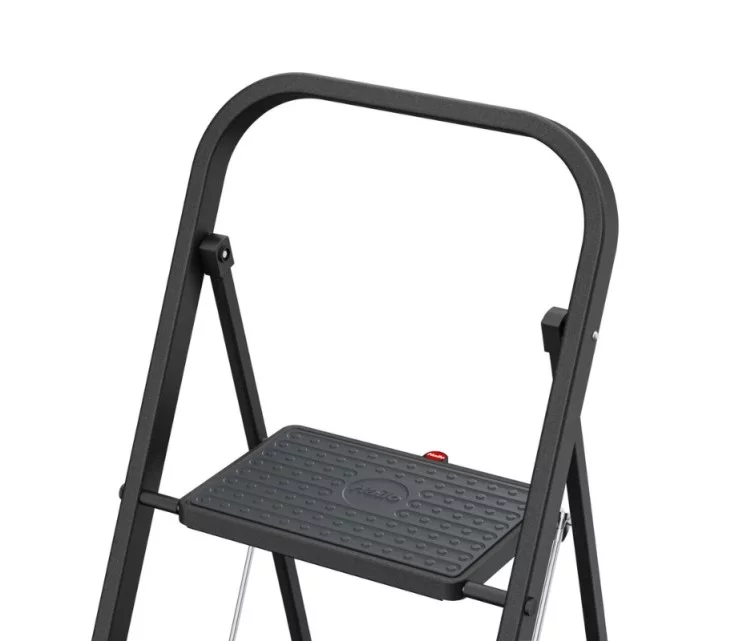 Pakāpienu soliņš salokāms K44 StandardLine / tērauda / 2 pakāpieni, drošības rokturis / melns Pakāpienu soliņš salokāms K44 StandardLine / tērauda / 2 pakāpieni, drošības rokturis / melns