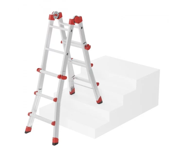 Multifunktsionaalne redel M80, alumiinium, 4x3 astet Mitmeotstarbeline redel M80 / alumiinium / 4x3 astet