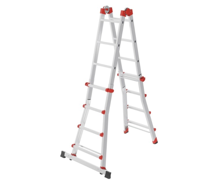 Multi-purpose ladder M80 / aluminium / 4x4 steps