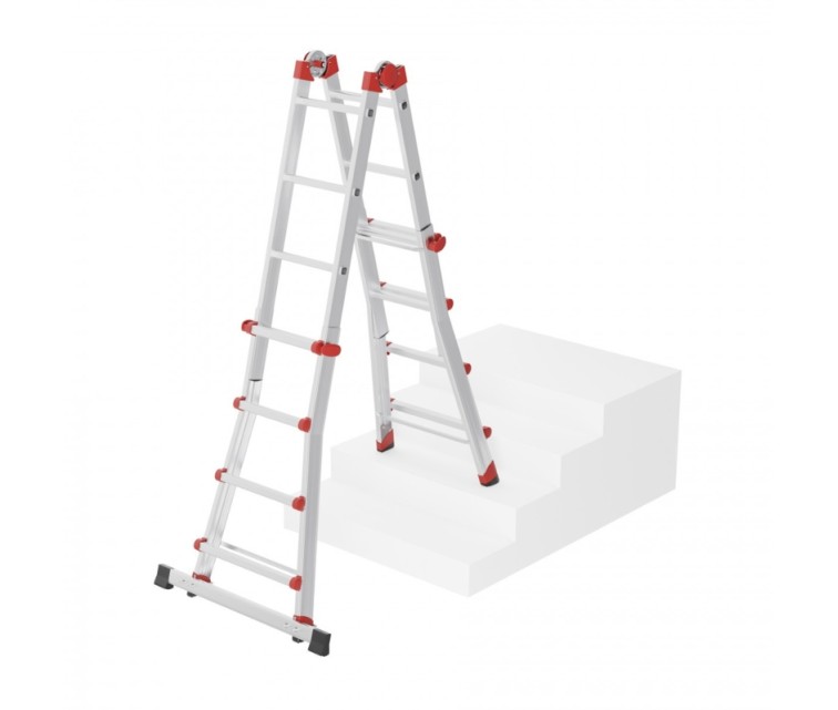 Multi-purpose ladder M80 / aluminium / 4x4 steps