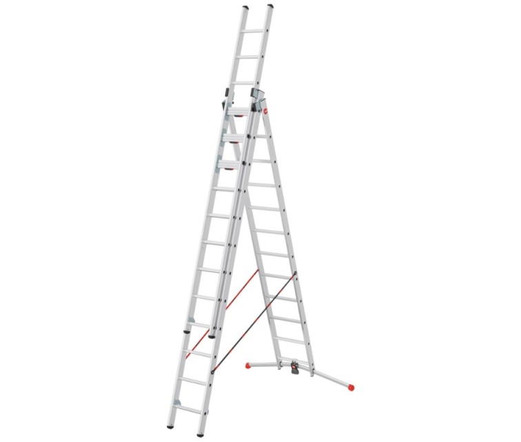 Combination stairs S120 Pro / aluminium / 3x12 steps