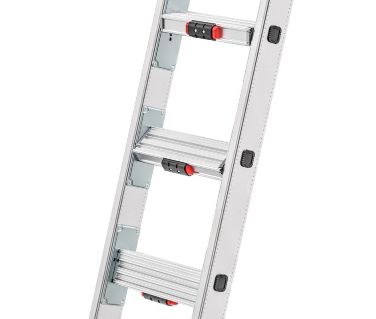 Combination stairs S120 Pro / aluminium / 3x12 steps