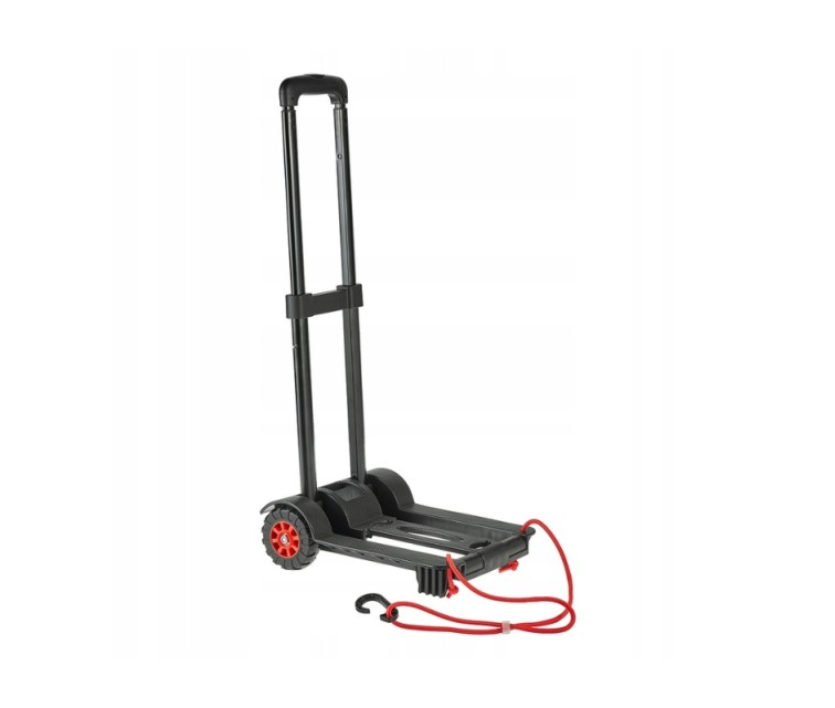 Viegli salokami transportēšanas ratiņi ar kravnesību līdz 50kg Mick 34x24,5x93,5cm melni