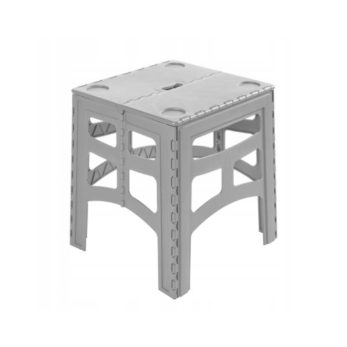 Salokāms āra galds M ar kravnesību līdz 80kg Timo 46,5x44,5x55cm pelēks