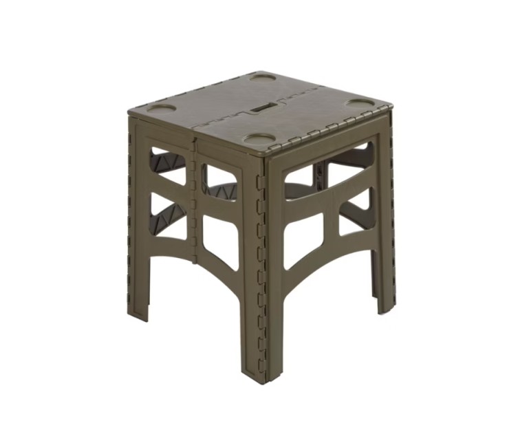 Складной уличный стол М грузоподъемностью до 80 кг Timo 46,5x44,5x55 см оливкового цвета