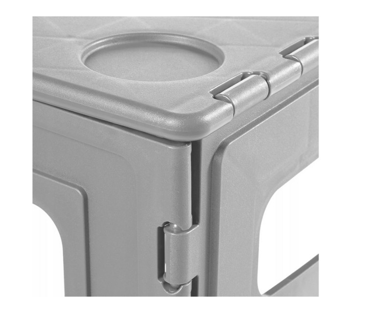 Складной уличный стол L грузоподъемностью до 80 кг Timo 70x45x55см серый