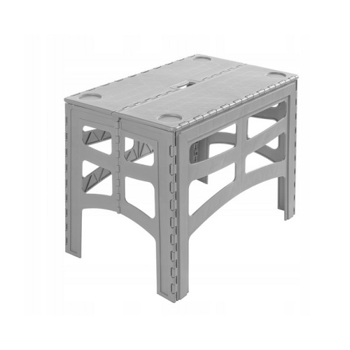 Salokāms āra galds L ar kravnesību līdz 80kg Timo 70x45x55cm pelēks  Salokāms āra galds L ar kravnesību līdz 80kg Timo 70x45x55cm pelēks