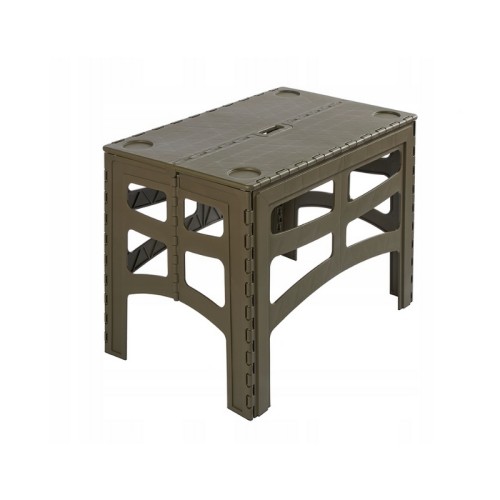 Salokāms āra galds L ar kravnesību līdz 80kg Timo 70x45x55cm olīvu krāsā  Salokāms āra galds L ar kravnesību līdz 80kg Timo 70x45x55cm olīvu krāsā