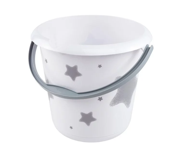 Kibiras Deco 10L Ilvie "Stars" Ø30x28cm baltas Kibiras Deco 10L Ilvie "Stars" Ø30x28cm baltas