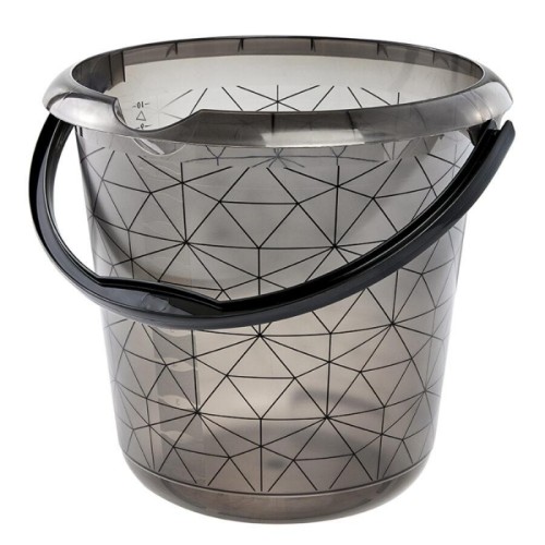Spainis deko 10L Ilvie "Polygon" Ø30x28cm caurspīdīgi pelēks Spainis deko 10L Ilvie "Polygon" Ø30x28cm caurspīdīgi pelēks