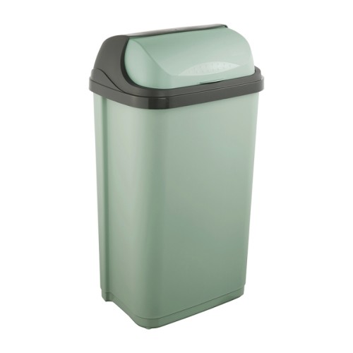 Atkritumu spainis ar rotējošu vāku 50L Rasmus 39x29,5x67,5cm zaļš Atkritumu spainis ar rotējošu vāku 50L Rasmus 39x29,5x67,5cm zaļš