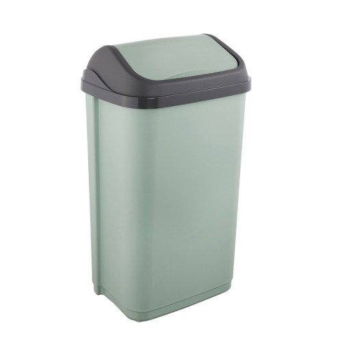 Atkritumu spainis ar grozāmu vāku 50L Swantje 38,5x29x66cm zaļš Atkritumu spainis ar grozāmu vāku 50L Swantje 38,5x29x66cm zaļš