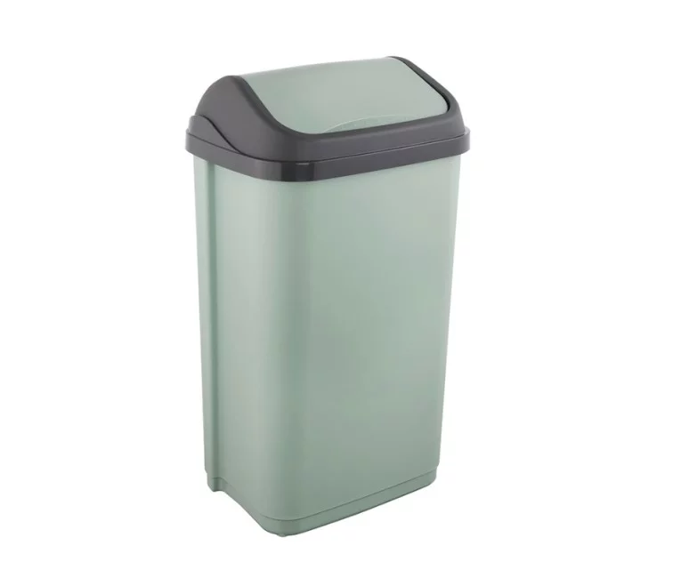 Waste bucket with swivel lid 50L Swantje 38,5x29x66cm green Waste bucket with swivel lid 50L Swantje 38,5x29x66cm green
