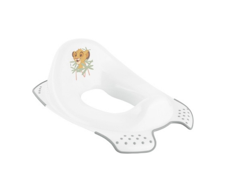 Toilet training seat with anti-slip function Ewa "Lion King" 30x40x15cm white