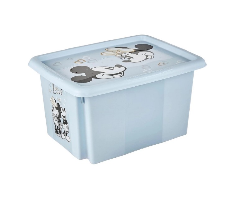 Box with lid 15L Karolina "Mickey Mouse" 38x29.5x20.5cm blue