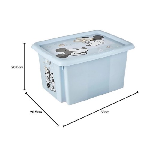 Box with lid 15L Karolina "Mickey Mouse" 38x29.5x20.5cm blue
