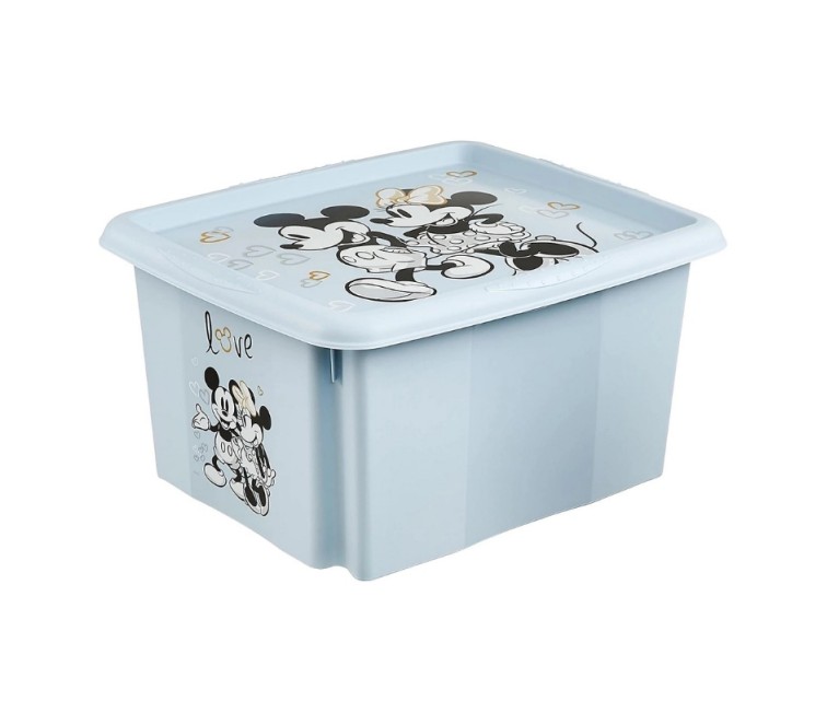 Box with lid 24L Karolina "Mickey Mouse" 42.5x35.5x22.5cm blue Box with lid 24L Karolina "Mickey Mouse" 42.5x35.5x22.5cm blue
