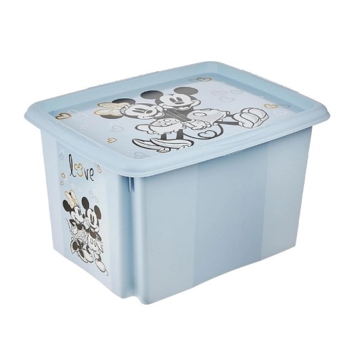 Box with lid 30L Karolina "Mickey Mouse" 45x35x27cm blue
