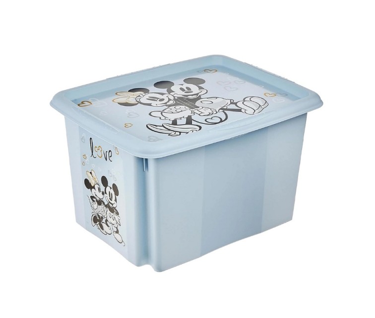 Box with lid 30L Karolina "Mickey Mouse" 45x35x27cm blue
