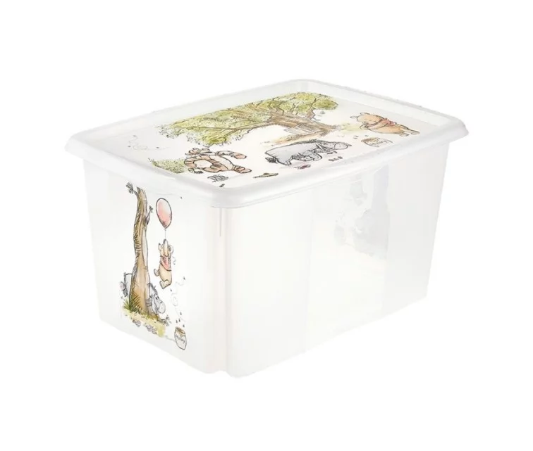Box with lid 45L Karolina "Winnie the Pooh" 55,5x40x30cm transparent Box with lid 45L Karolina "Winnie the Pooh" 55,5x40x30cm transparent