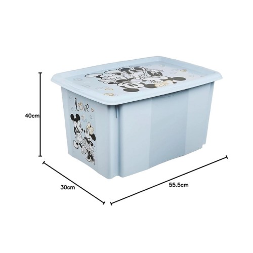 Box with lid 45L Karolina "Mickey Mouse" 55.5x40x30cm blue