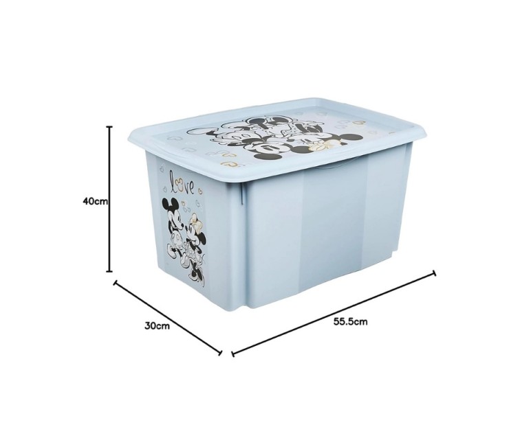 Box with lid 45L Karolina "Mickey Mouse" 55.5x40x30cm blue