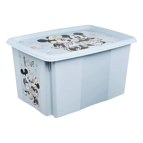 Box with lid 45L Karolina "Mickey Mouse" 55.5x40x30cm blue