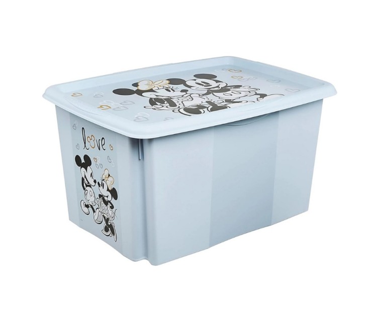 Box with lid 45L Karolina "Mickey Mouse" 55.5x40x30cm blue