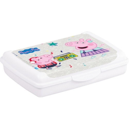 Pārtikas uzglabāšanas trauks deco-click-box mini 0,5L Olek "Peppa Pig" 17x13x3,5cm balts Pārtikas uzglabāšanas trauks deco-click-box mini 0,5L Olek "Peppa Pig" 17x13x3,5cm balts