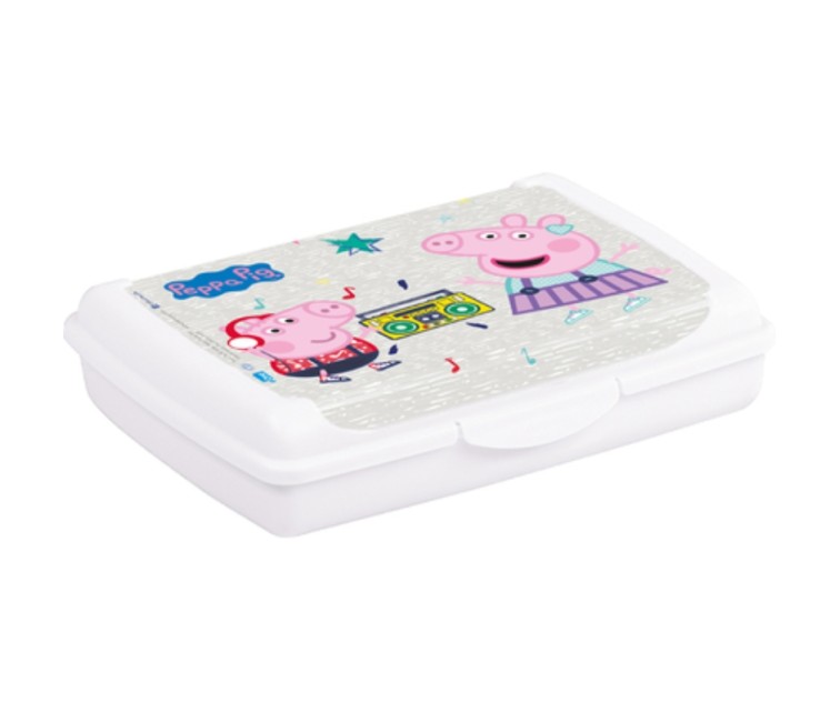 Toidu säilitusnõu deco-click-box mini 0,5L Olek "Peppa Pig" 17x13x3,5cm valge Toidu säilitusnõu deco-click-box mini 0,5L Olek "Peppa Pig" 17x13x3,5cm valge