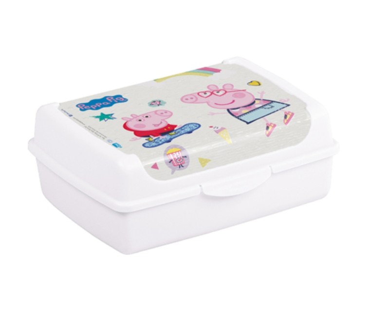 Food storage container deco-click-box midi 1L Olek "Peppa Pig" 17x13x7cm white Food storage container deco-click-box midi 1L Olek "Peppa Pig" 17x13x7cm white