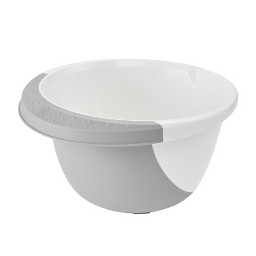Maisīšanas trauks ar pretslīdes funkciju 3,5L Carlotta Ø26x14cm balts/pelēks Maisīšanas trauks ar pretslīdes funkciju 3,5L Carlotta Ø26x14cm balts/pelēks