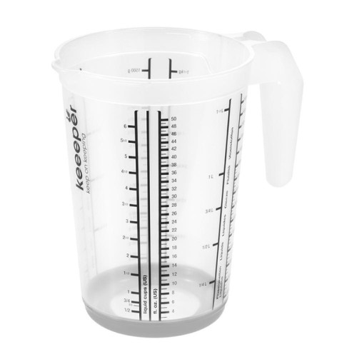 Mērkrūze ar pretslīdes funkciju 1,5L Massimo Ø13,5x19cm caurspīdīga/pelēka Mērkrūze ar pretslīdes funkciju 1,5L Massimo Ø13,5x19cm caurspīdīga/pelēka