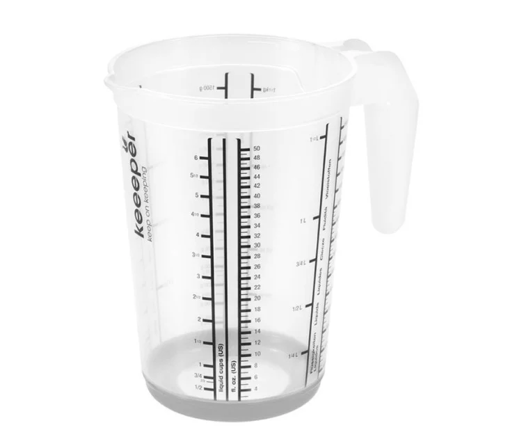 measuring jug with non-slip function 1,5L Massimo Ø13,5x19cm transparent/grey measuring jug with non-slip function 1,5L Massimo Ø13,5x19cm transparent/grey