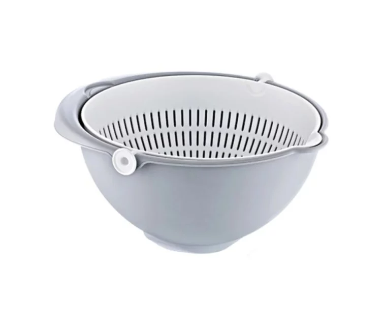 Bowl-strainer 2in1 Stella 21x21x10.5cm white/grey Bowl-strainer 2in1 Stella 21x21x10.5cm white/grey