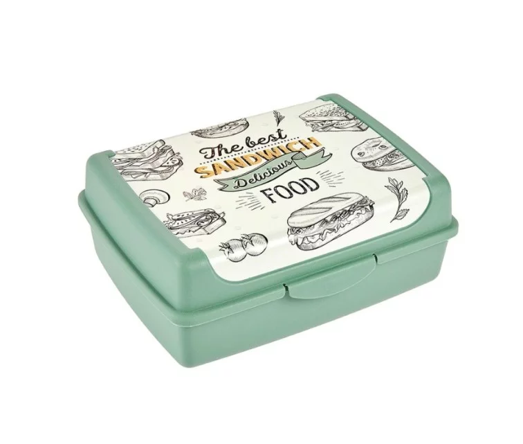 Pārtikas uzglabāšanas trauks click-box midi 1L Carla "Sandwich" 17x13x7cm zaļš Pārtikas uzglabāšanas trauks click-box midi 1L Carla "Sandwich" 17x13x7cm zaļš