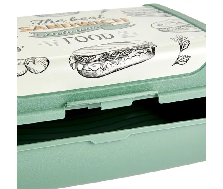 Pārtikas uzglabāšanas trauks click-box midi 1L Carla "Sandwich" 17x13x7cm zaļš Pārtikas uzglabāšanas trauks click-box midi 1L Carla "Sandwich" 17x13x7cm zaļš