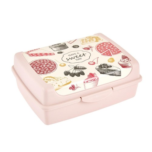 Pārtikas uzglabāšanas trauks click-box midi 1L Carla "Sweet day" 17x13x7cm rozā Pārtikas uzglabāšanas trauks click-box midi 1L Carla "Sweet day" 17x13x7cm rozā