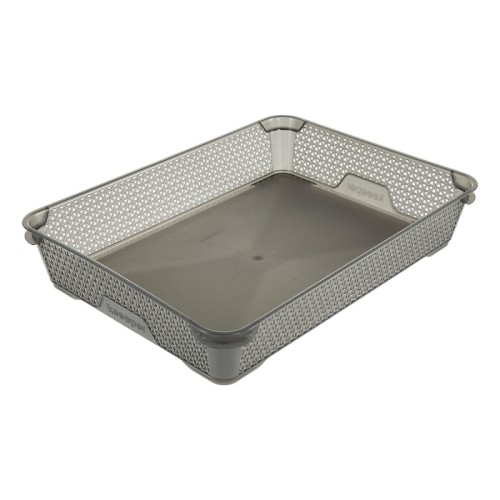 Basket mini A4 Mirko 36x26,5x7cm crystal gray (transparent)